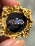 Milk Sapphire Sterling Silver Ring Size 6.5