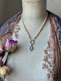Fresh Water Pearl & Lavender Quartz Sterling Silver Necklace