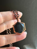 Blue Tigers Eye Copper Necklace