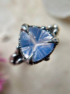Lavender Quartz Sterling Silver Ring Size 7