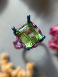 Ludwigite Peridot Bespoke Custom Ring