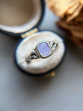 Milky Sapphire Sterling Silver Ring Size 6