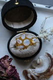 White Opalescent Coral Sapphire Bespoke Custom Ring