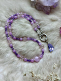 Lavender Quartz/ Kunzite/ Amethyst/ Rose Quartz Beaded Sterling Silver Necklace
