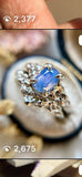 Light Periwinkle Milk Sapphire Bespoke Custom Ring 1.55ct Solid Gold