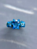 Ceylon Sapphire & Diamond Custom Ring