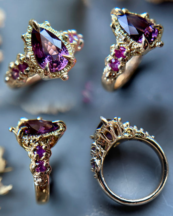 Spinel & Pink Sapphire Bespoke Custom Ring
