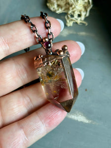 Titanium Rutile & Spinel Copper Necklace