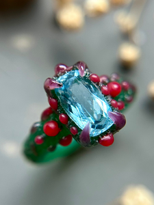 Aquamarine Bespoke Custom Ring