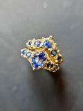 18k Ceylon Sapphire Bespoke Custom Ring Set