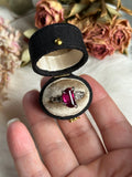 Pink Rubellite Tourmaline Crescent Moon Bespoke Custom Ring