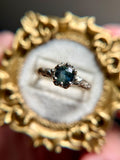 Blue Sapphire Sterling Silver Ring Size 7.25