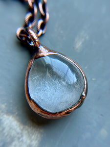 Amohibole Quartz Copper Necklace