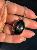 Black Star Sapphire Sterling Silver Necklace