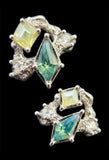 Green Milk Sapphire a& Diamond Bespoke Custom Ring