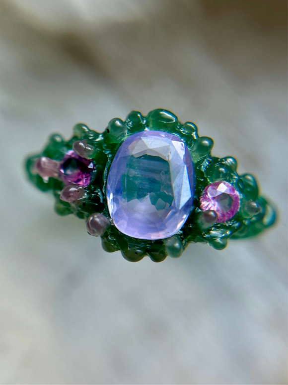 Pink Ceylon Sapphire Bespoke Custom Ring