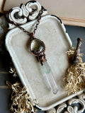Garden Quartz & Green Phantom Quartz Point Necklace