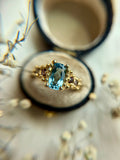 18k Aquamarine Bespoke Custom Ring Solid Gold