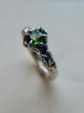 Madagascar Sapphire Sterling Silver Ring Size 6.75