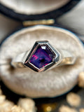 Purple/Pink Milk Sapphire Sterling Silver Ring 1.54 ct size 7.25