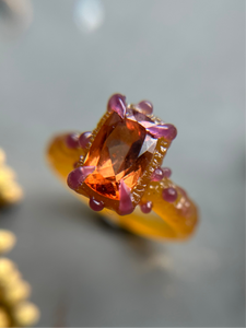 Orange Tourmaline Bespoke Custom Ring