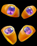 Purple Sapphire Signet Bespoke Custom Ring 2.35ct