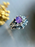 Pink Milk Sapphire Sterling Silver Ring Size 6