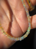 Ethiopian Opal Beaded Sterling Silver Necklace