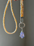 Fresh Water Pearl & Lavender Quartz Sterling Silver Necklace
