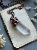 Clear Quartz & Paprok Tourmaline Copper Necklace