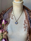 Grey Moonstone Copper Necklace