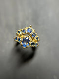 18k Ceylon Sapphire Bespoke Custom Ring Set