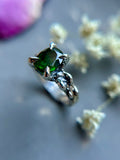Green Tourmaline Sterling Silver Ring Size 6