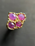 18k Hot Pink Sapphire Rings Size 6 Bespoke Custom Ring