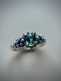 Madagascar Sapphire Sterling Silver Ring Size 6
