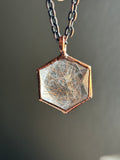 Rutile Hexagon Copper Necklace