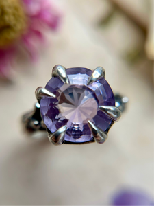 Amethyst Sterling Silver Ring Size 8