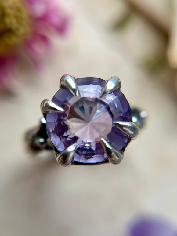 Amethyst Sterling Silver Ring Size 8