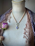 Fresh Water Pearl & Lavender Quartz Sterling Silver Necklace