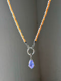 Fresh Water Pearl & Lavender Quartz Sterling Silver Necklace