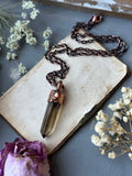 Smoky Quartz & Sunstone Copper Necklace
