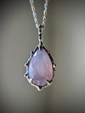 16.7ct Lavender Quartz Sterling Silver Necklace