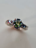 Madagascar Sapphire Sterling Silver Ring Size 6.75