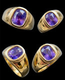 Purple Sapphire Signet Bespoke Custom Ring 2.35ct