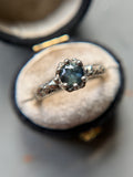 Blue Sapphire Sterling Silver Ring Size 7.25