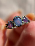 Milk Sapphire Sterling Silver Ring Size 6.5
