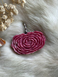 Carved Flower Rhodonite Sterling Silver Necklace
