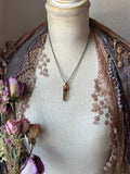 Smoky Quartz & Sunstone Copper Necklace