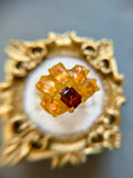 Autumn Equinox Inspired Hessonite Garnet & Tangerine Garnet Sterling Silver Ring for Bespoke