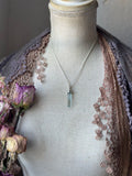 Raw Sigar Valley Aquamarine Sterling Silver Necklace